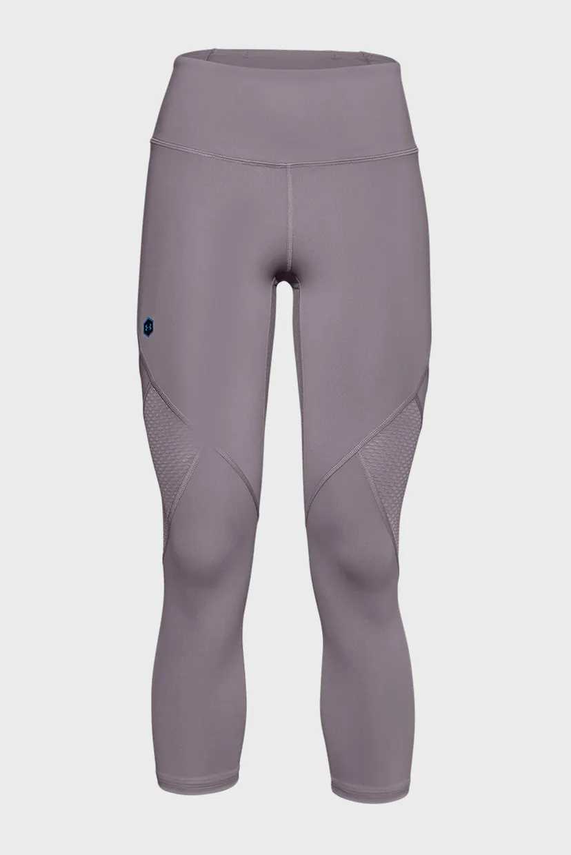 Женские розовые тайтсы UA Rush Crop 8