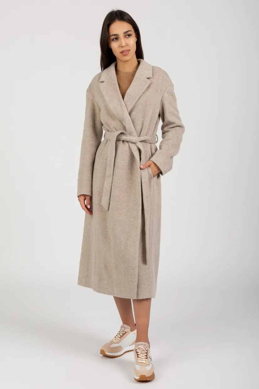 Пальто TEXTURED WOOL WRAP COAT 6