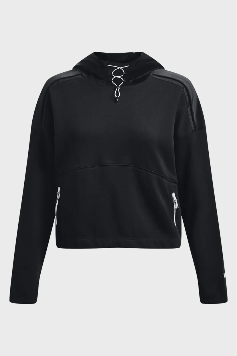 Женское черное худи UA Journey Fleece Hoodie 11