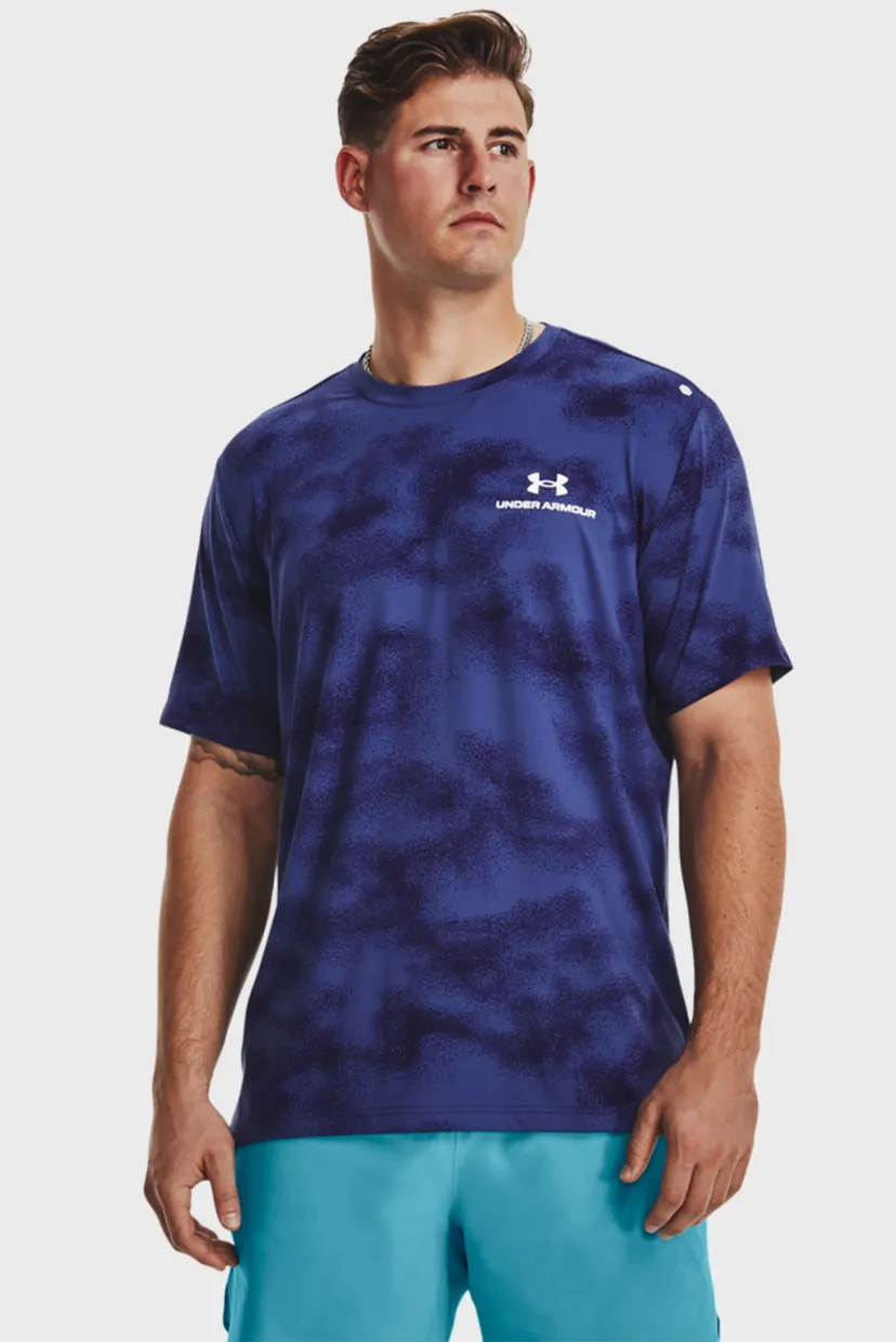 Мужская темно-синяя футболка UA Rush Energy Print SS 7