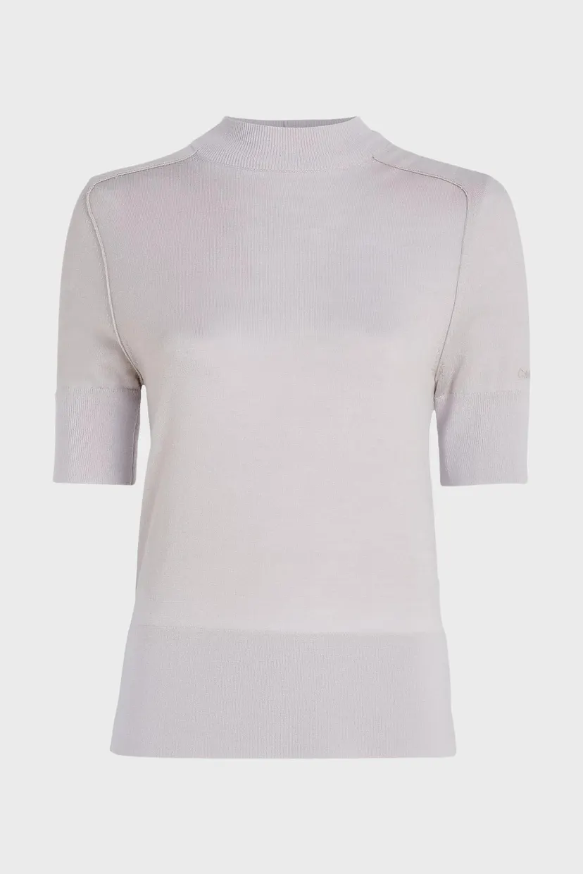 Свитер с короткими рукавами EXTRA FINE WOOL MOCKNECK SWEATER 5