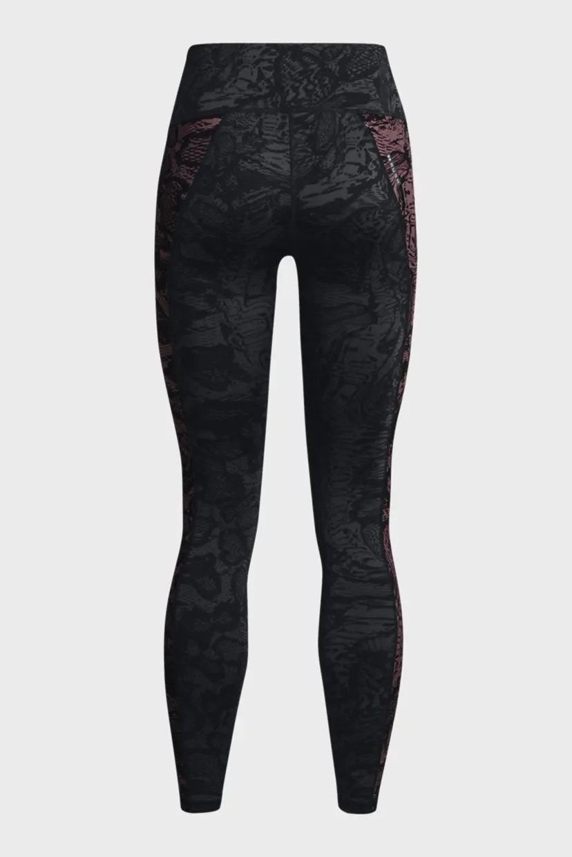 Женские черные тайтсы с узором UA RUSH ™ Legging 6M Novelty 6