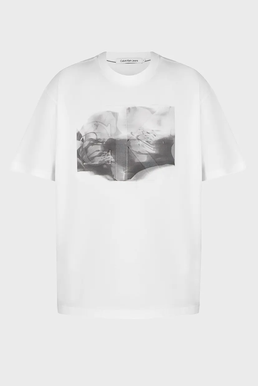 Мужская белая футболка EMBOSSED EUPHORIC FLORAL TEE 5