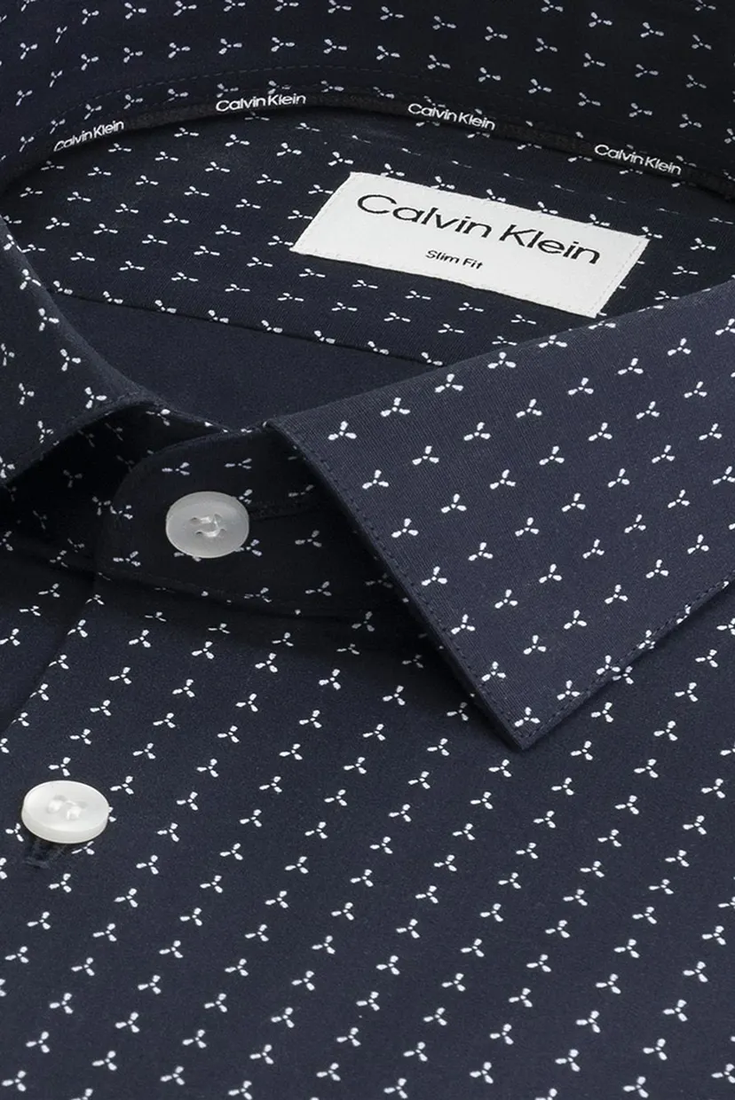 Рубашка POPLIN MICRO PRINT SLIM SHIRT 3