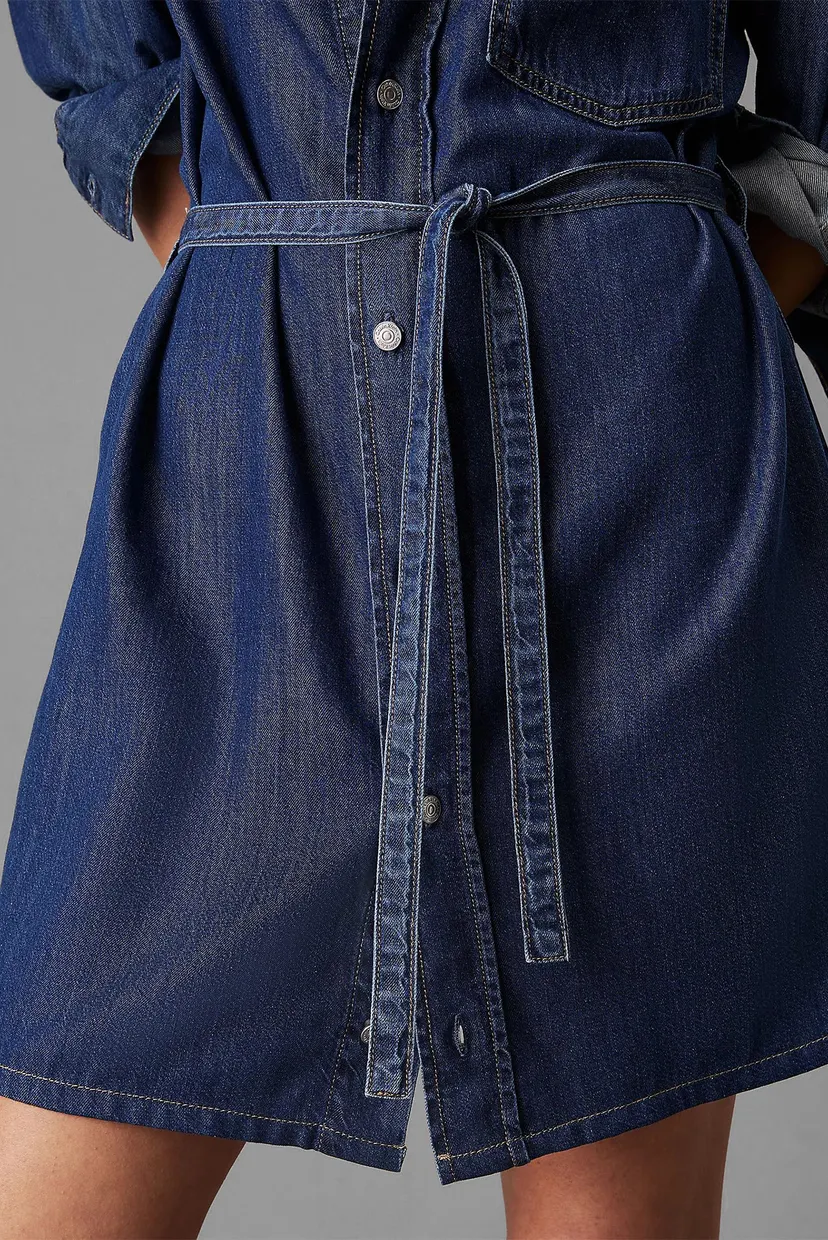 Көйлек LYOCELL BELTED DENIM SHIRT DRESS 4