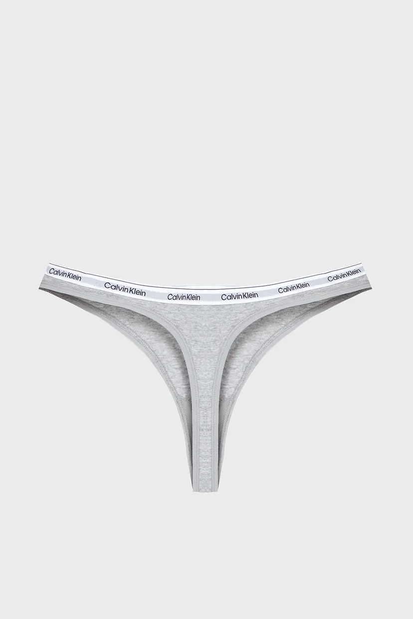 Женские серые трусики THONG 6