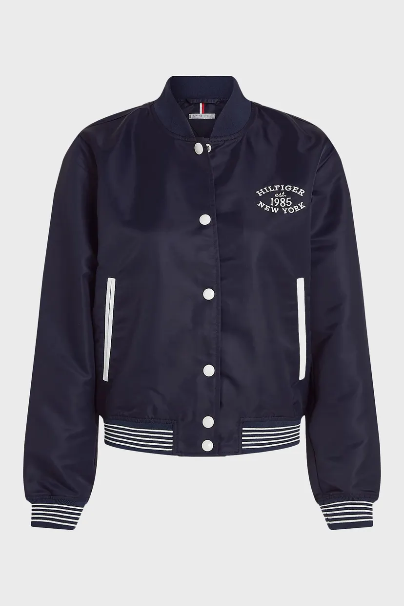 Женский темно-синий бомбер NON-PADDED VARSITY BOMBER JACKET 5