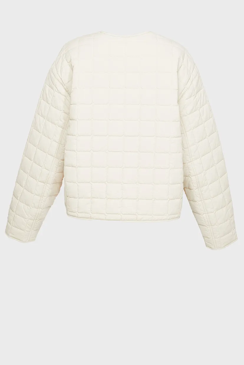 Женская белая куртка SHORT QUILTED JACKET 9