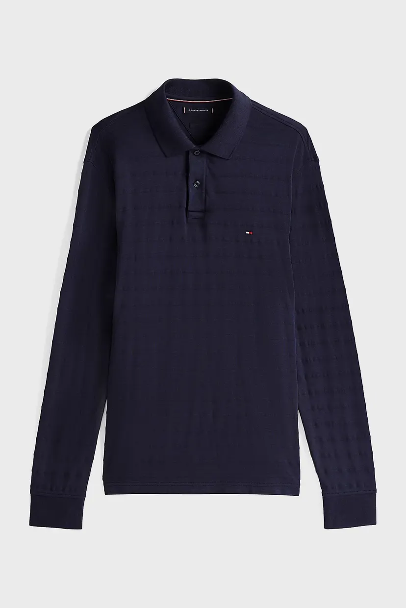 Поло с длинным рукавом MERC JACQUARD STRIPE LS REG POLO 5
