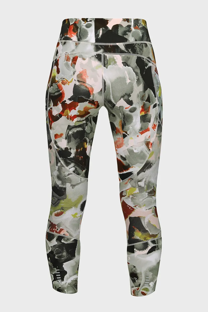 Женские тайтсы UA SpeedPocket Printed Run Crop 5