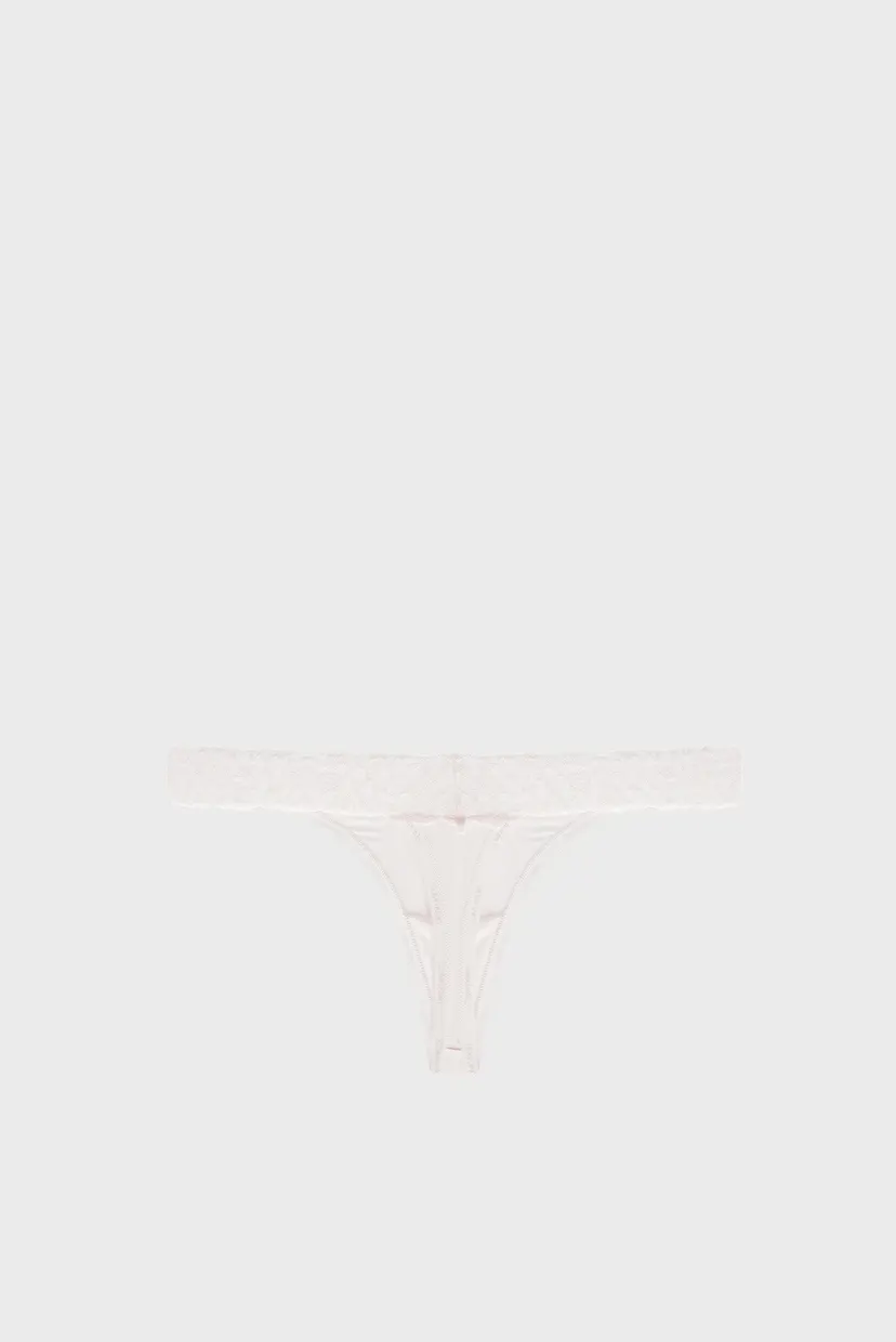 Женские белые трусики THONG 6