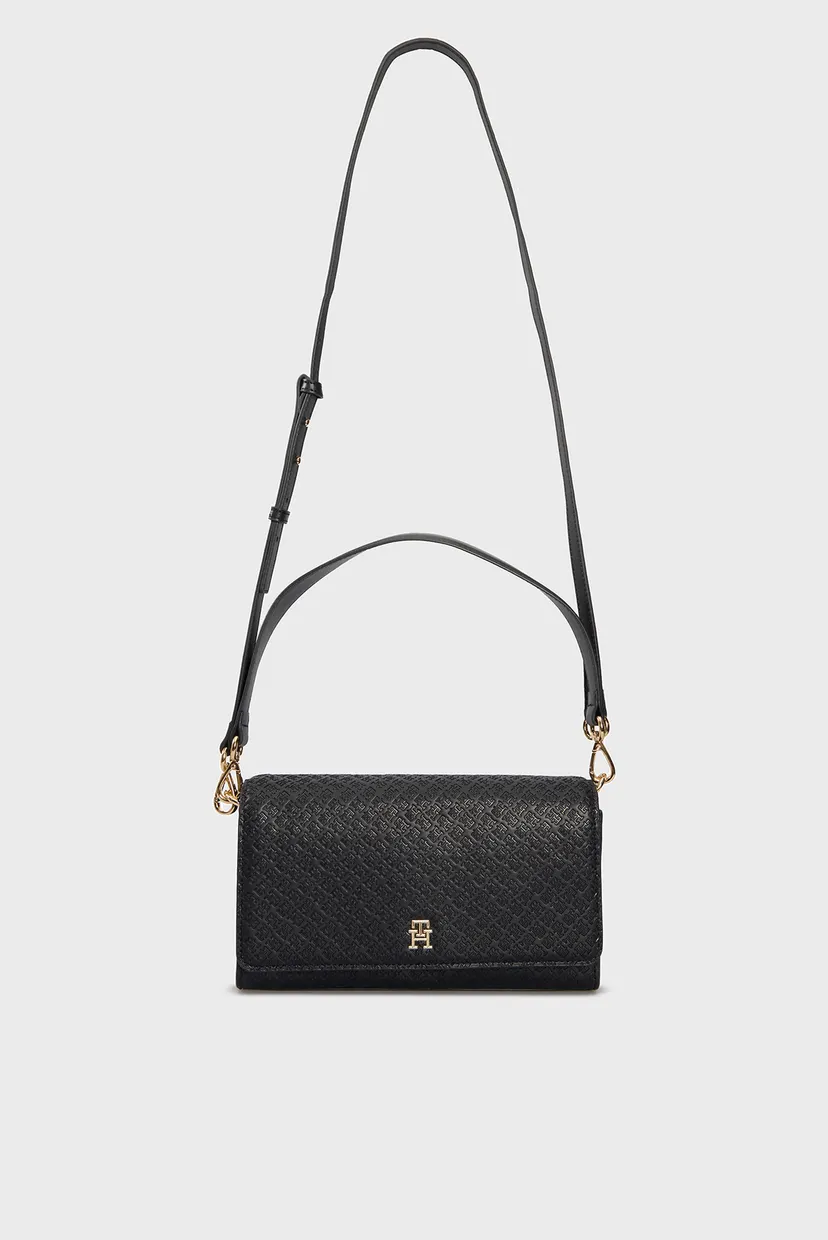 Женская темно-синяя сумка с узором TH ETERNITY SHOULDER BAG MONO 5