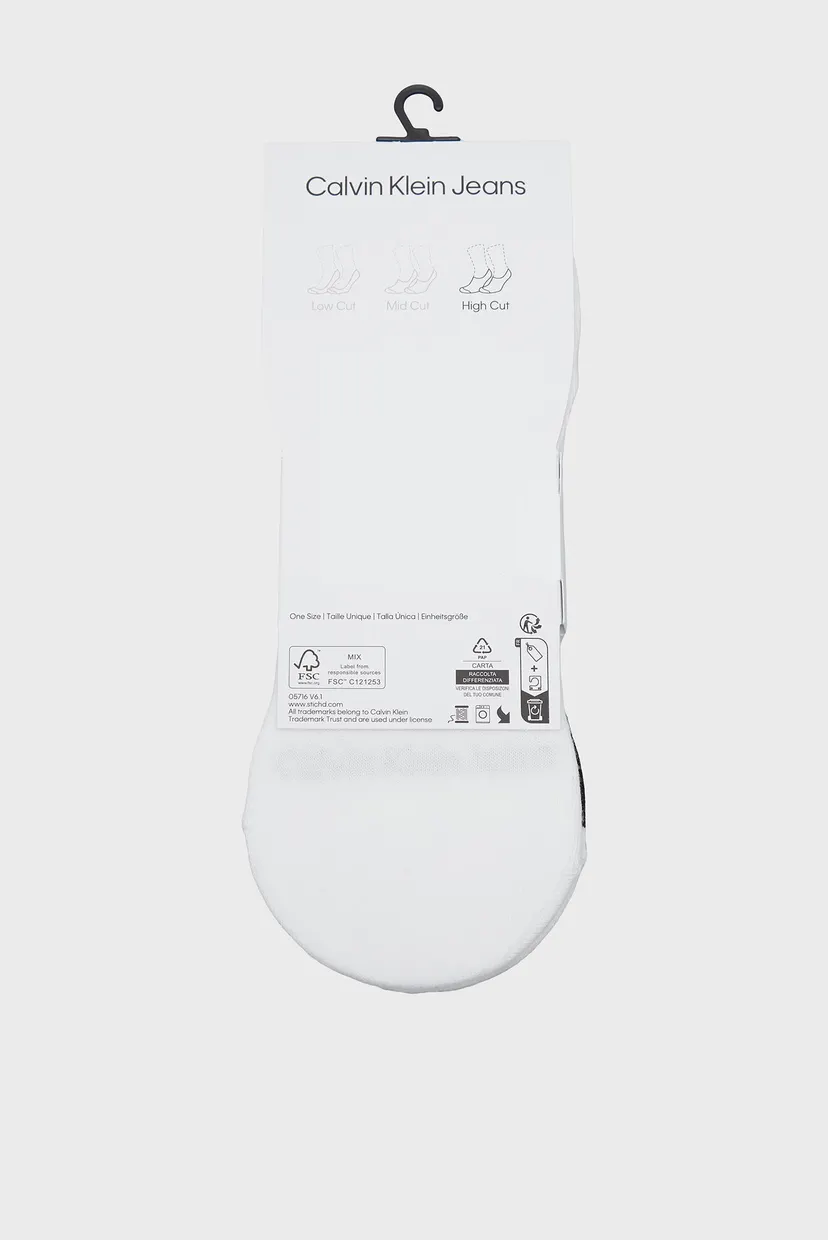 Следы CKJ MEN FOOTIE HIGH CUT 2P CONTRAST TAB 3