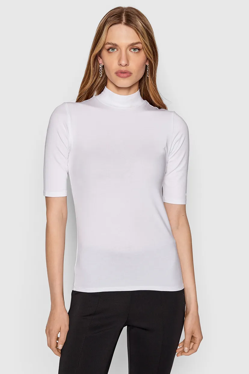 Женский белый гольф TONAL LOGO HS MOCK NECK TOP 5