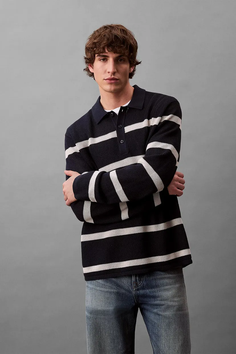 Свитер LS STRIPE POLO 12GG 4