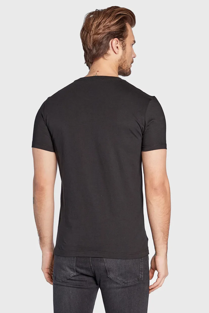 Мужская черная футболка MICRO MONOLOGO TEE 3