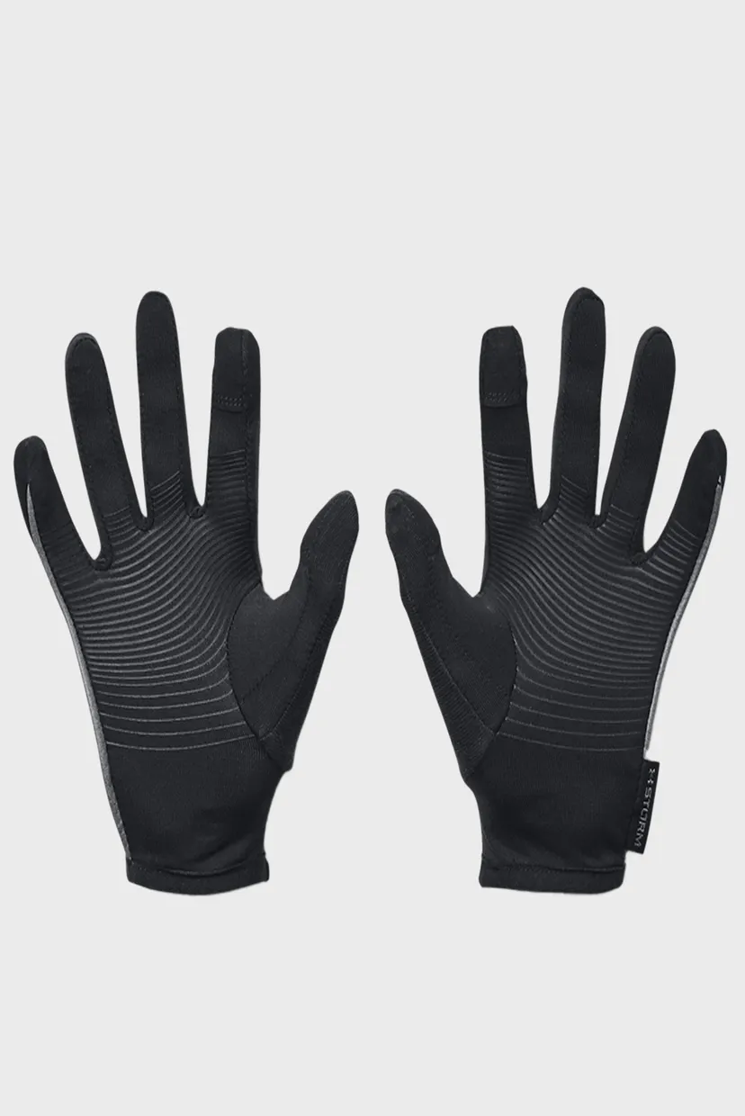 Женские черные перчатки UA Storm Run Liner 5