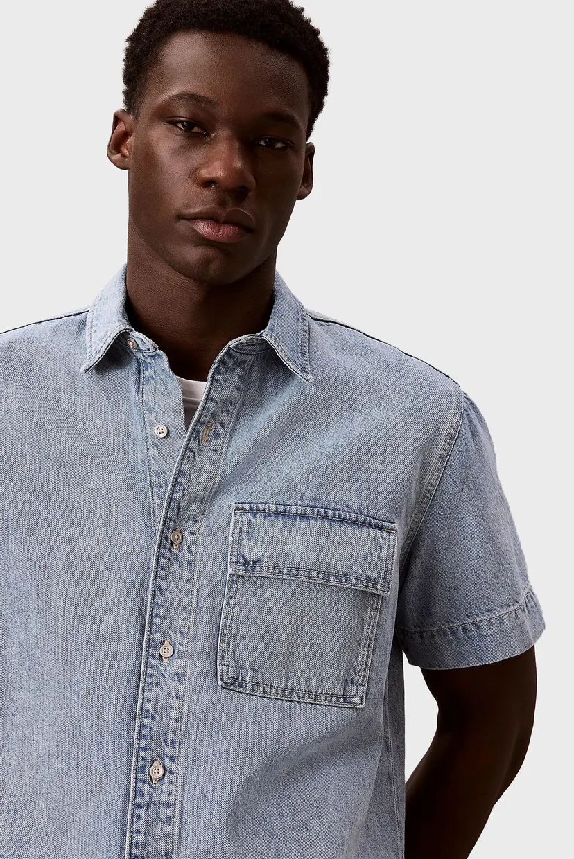 Рубашка с коротким рукавом SS LINEN DENIM UTILITY SHIRT SHA 4