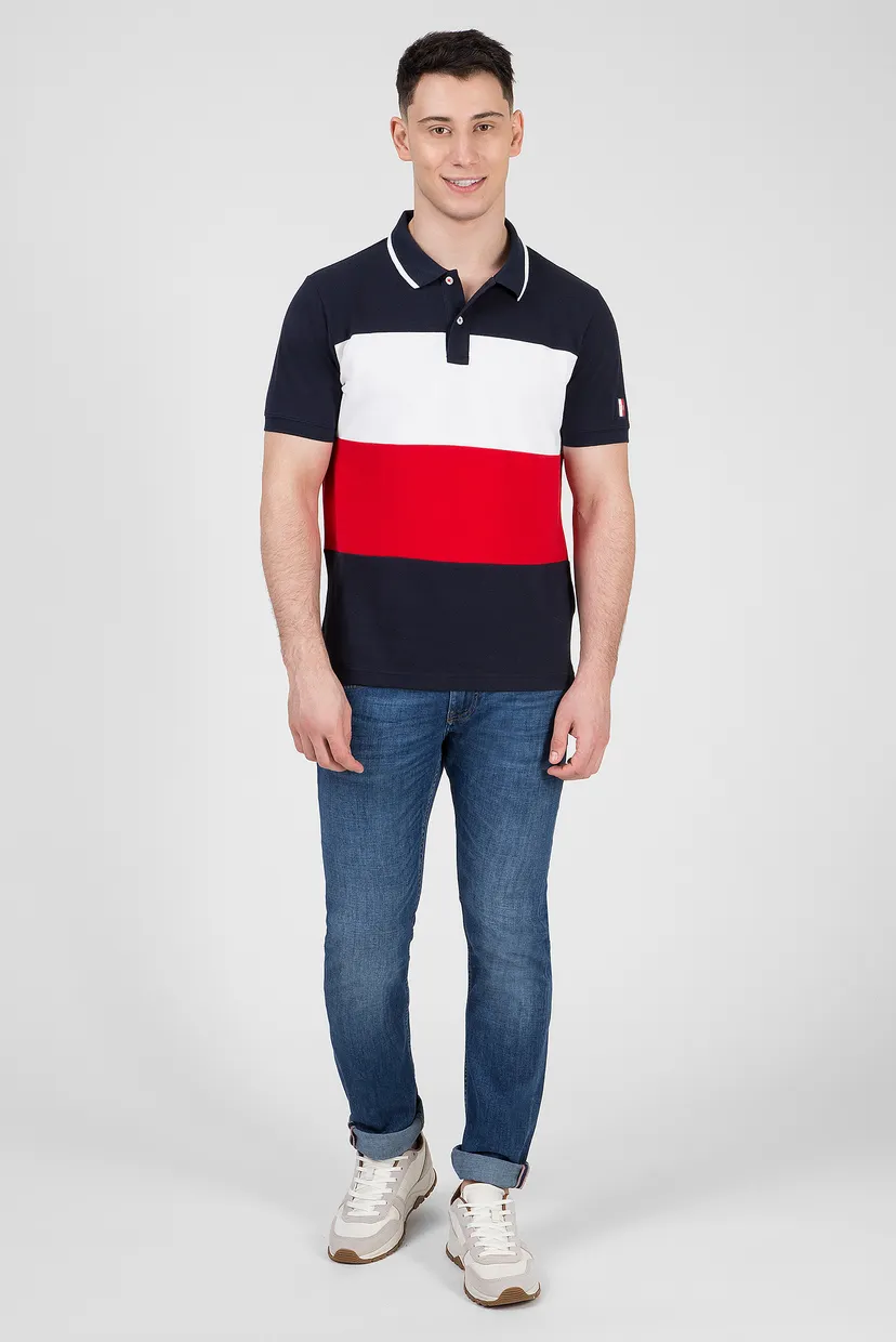 Мужское поло ICON COLORBLOCK SLIM 10