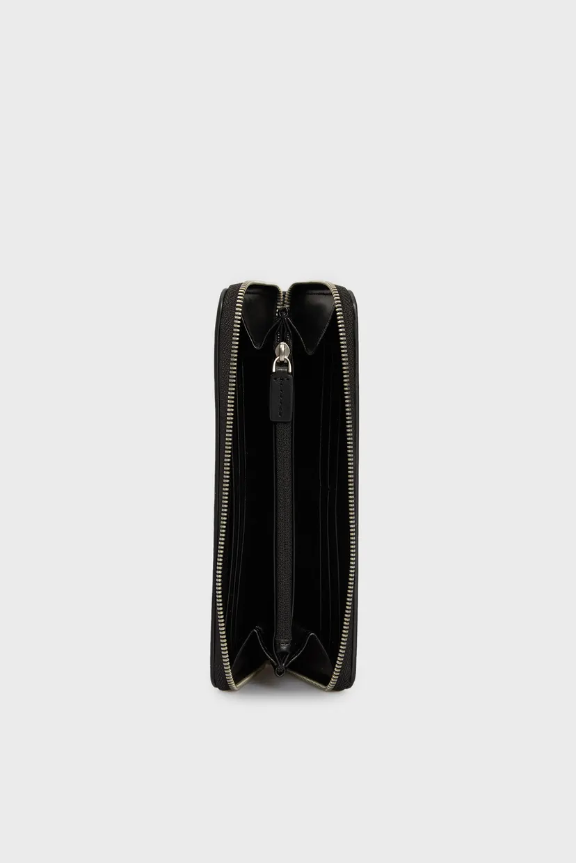 Женский черный кошелек SCULPTED ZIP AROUND MONO 5