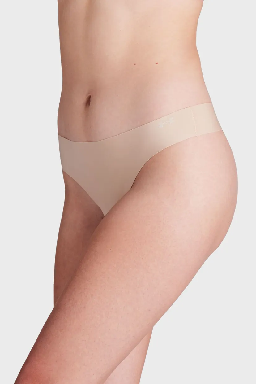 Женские бежевые трусики (3 шт) Underwear Thong UA PURE STRETCH NO SHOW THONG -SOLID 3PK 4