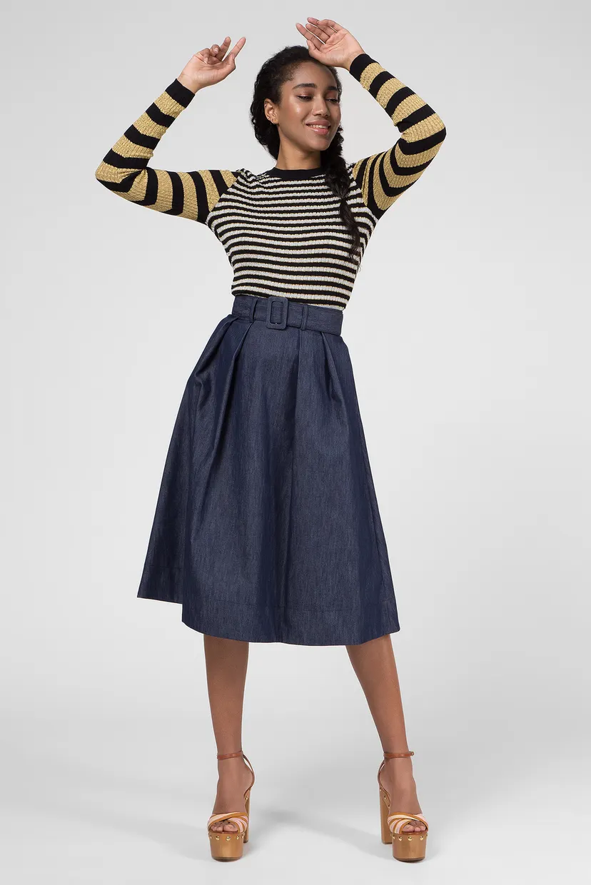 Женский черный джемпер в полоску ZENDAYA STRIPE 5