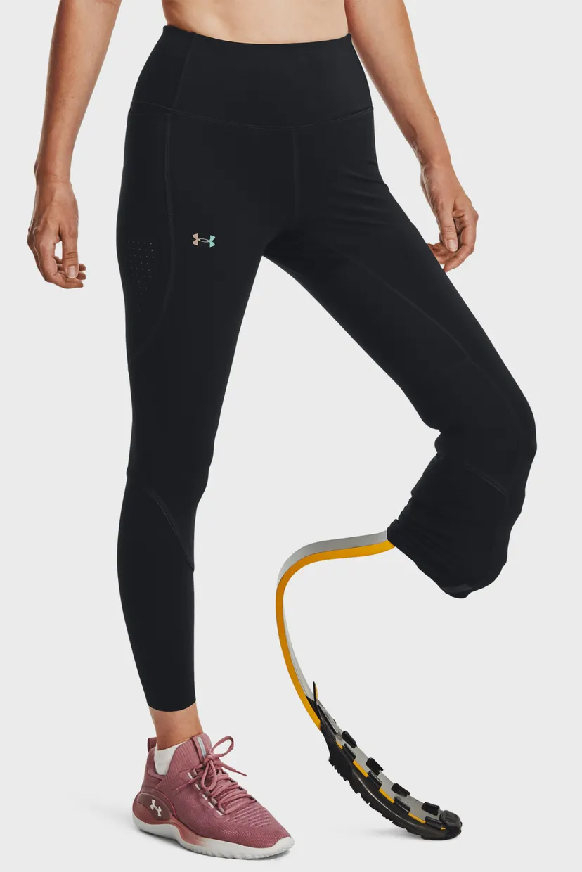 Женские черные тайтсы UA SF Rush Ank Leg Perf 8