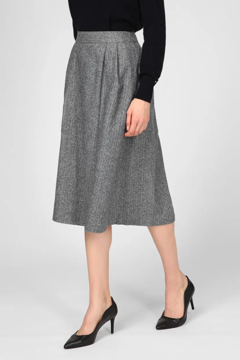 Женская серая юбка CASHMERE WOOL BLEND 8