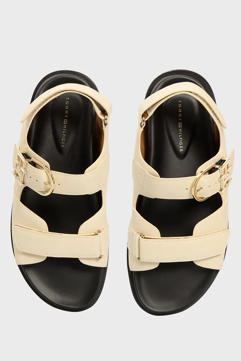Женские бежевые кожаные сандалии LEATHER SPORTY SANDAL 5