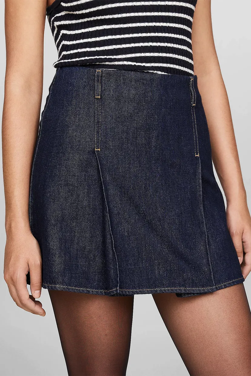 Юбка THC CC PLEATED DENIM MINI SKIRT 3