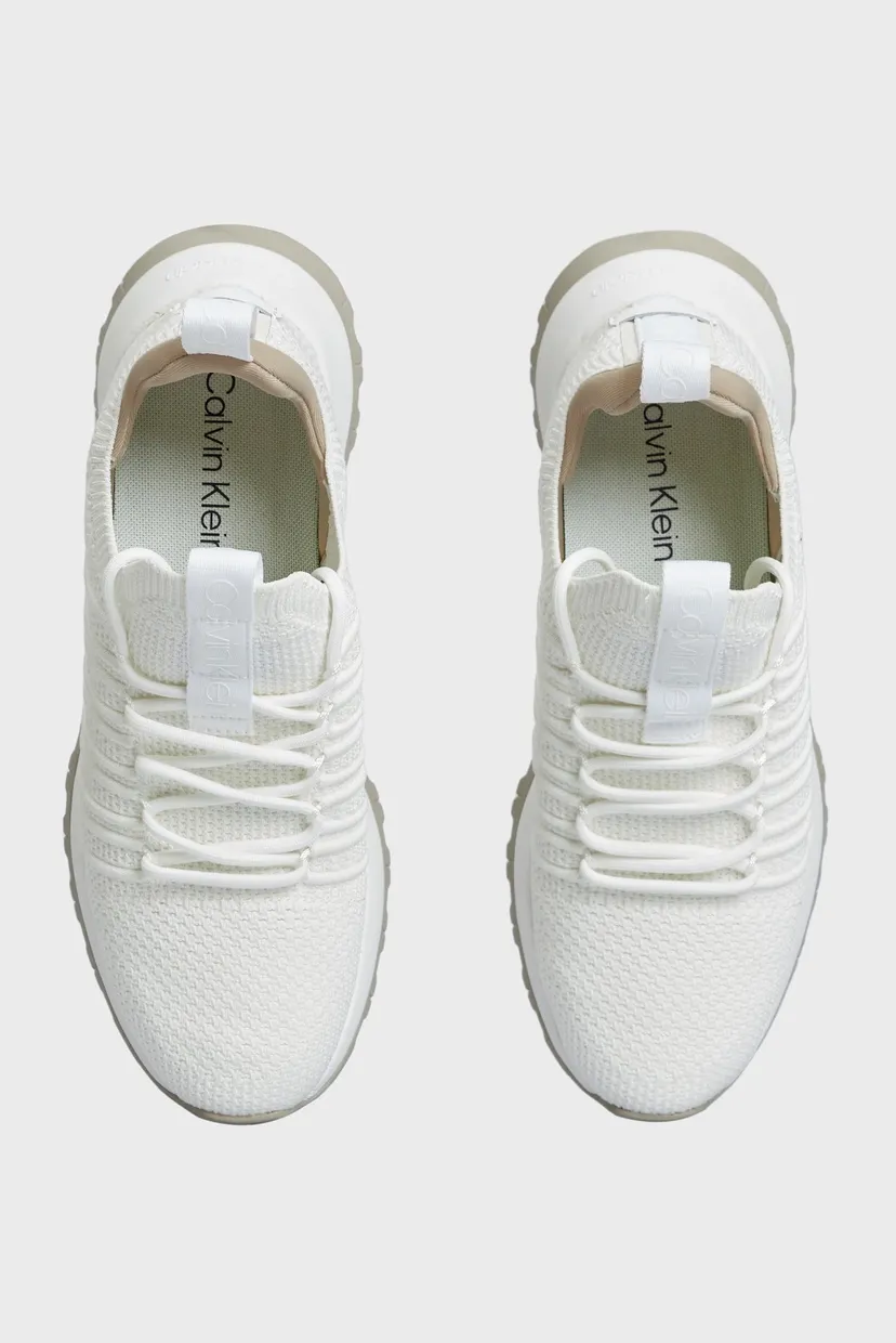 Женские белые кроссовки KNIT RUNNER LACE UP 4