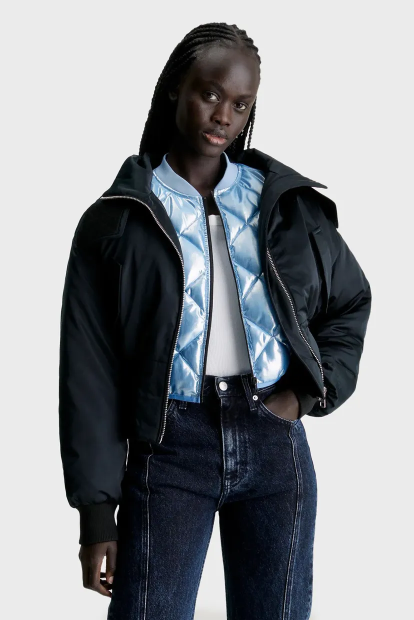 Черный бомбер 3-IN-1 HOODED BOMBER 6