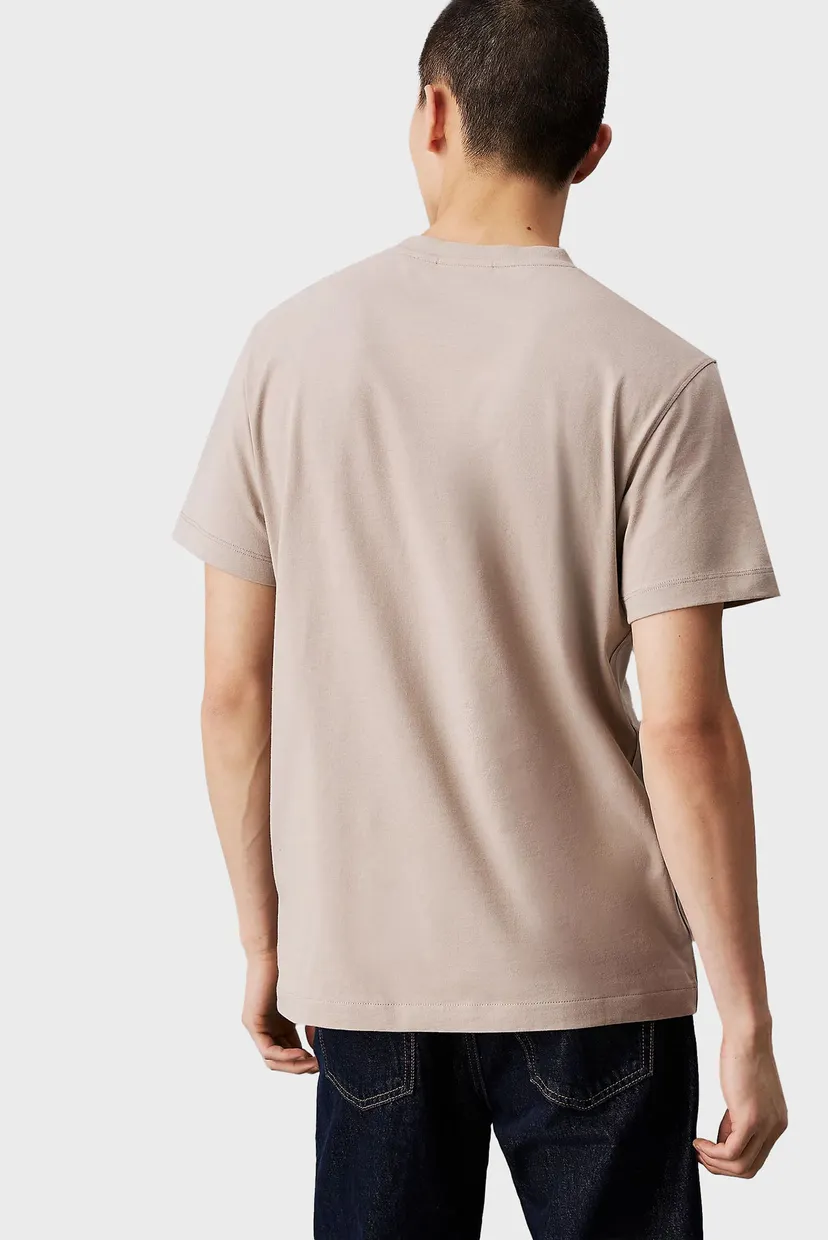 Мужская бежевая футболка LOGO TAPE TEE 7