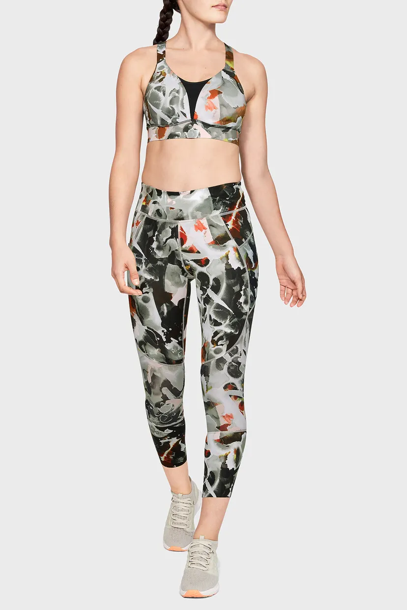 Женские тайтсы UA SpeedPocket Printed Run Crop 3