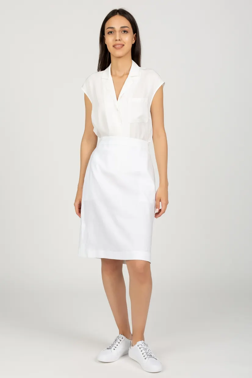 Юбка LINEN SIDE SPLIT SKIRT 4