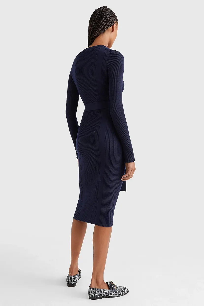 Платье FEMININE RIBS SWTR MIDI DRESS LS 3