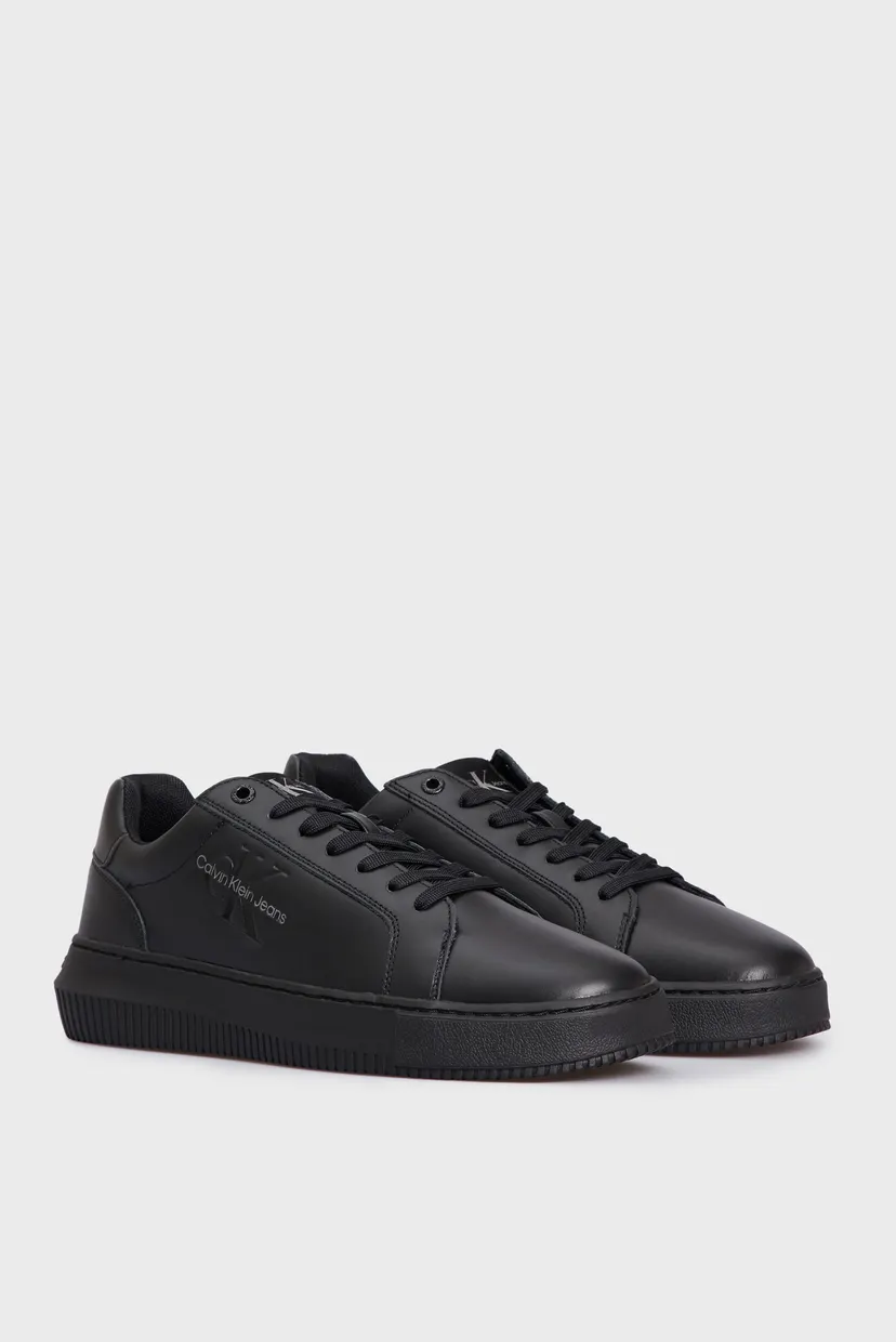 Мужские черные кожаные сникерcы CHUNKY CUPSOLE MONO LTH 9