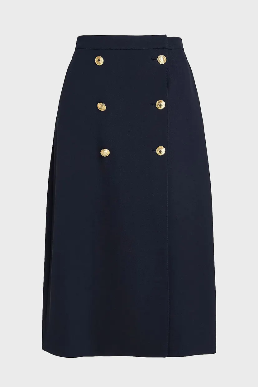 Юбка GOLD BUTTON TWILL MIDI SKIRT 5