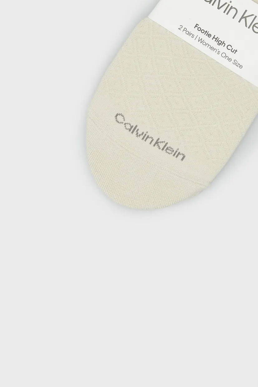 Следы CK WOMEN FOOTIE HIGH CUT 2P DI 3