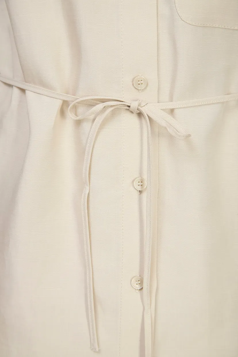 Платье/LINEN BLEND RELAXED SHIRT DRESS 3