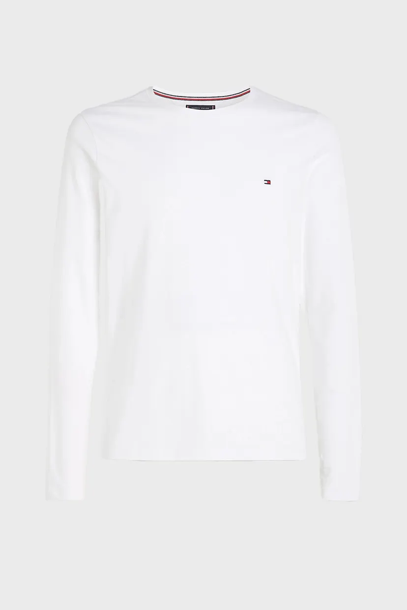 Мужской белый лонгслив STRETCH SLIM FIT LONG SLEEVE TEE 10