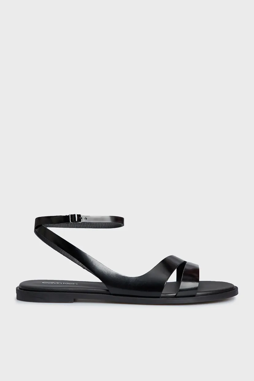 Женские черные кожаные сандалии ALMOND SANDAL 6