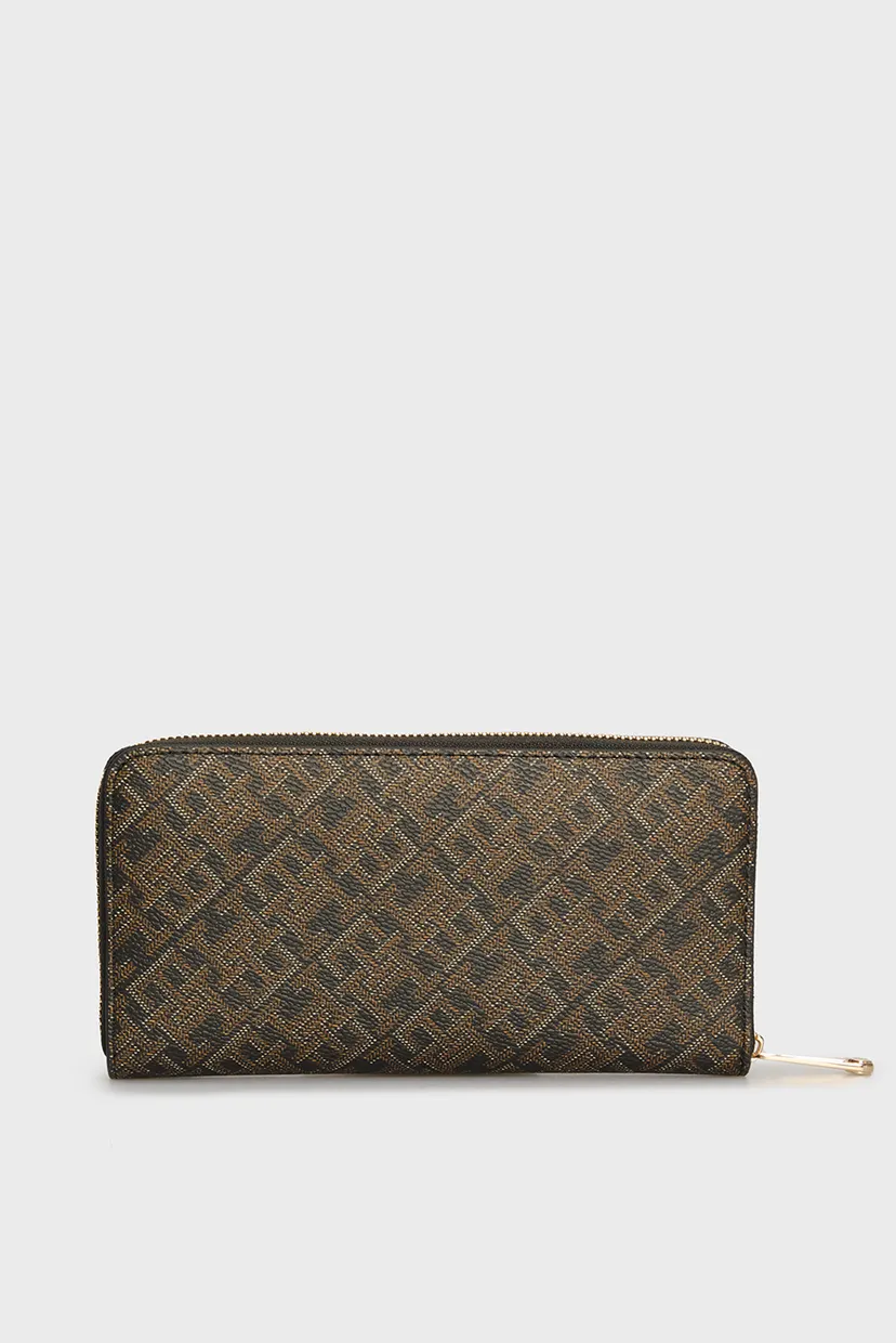 Женский черный кошелек с узором GIFTING LRG ZA MONO 4