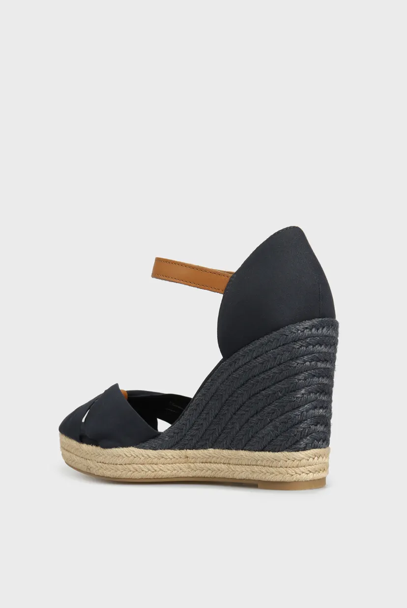 Женские темно-синие босоножки BASIC OPEN TOE HIGH WEDGE 8