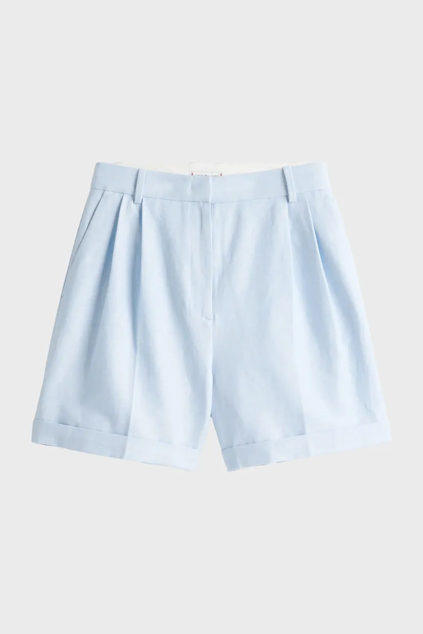 Женские голубые шорты PLEATED 5