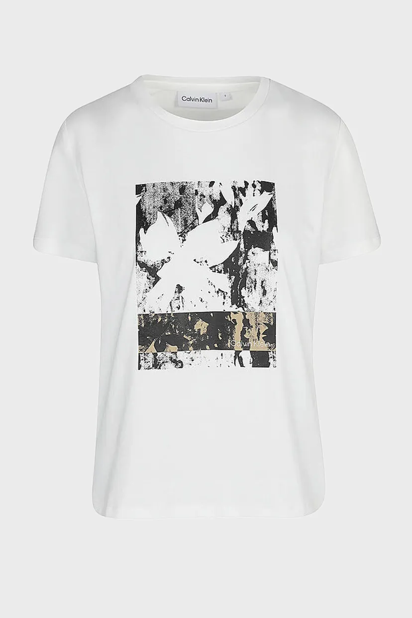 Футболка FLOWER PRINT LOGO REG T-SHIRT 4