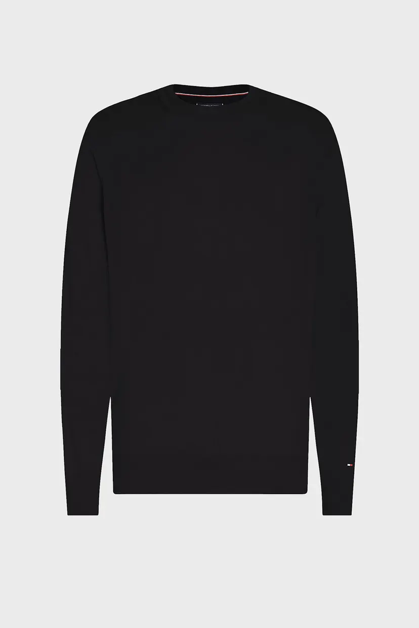 Мужской черный шерстяной джемпер FINE GAUGE MERINO CREW NK 10