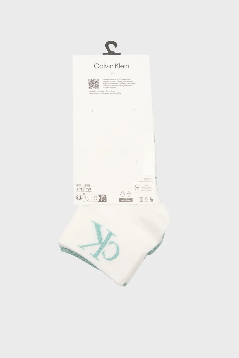 Носки CKJ WOMEN QUARTER 2P MONOGRAM 3