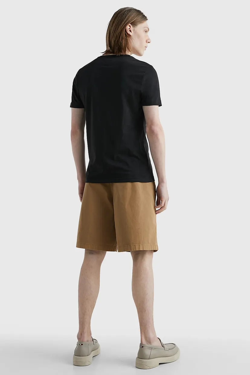 Мужская черная футболка CORE TOMMY LOGO TEE 8