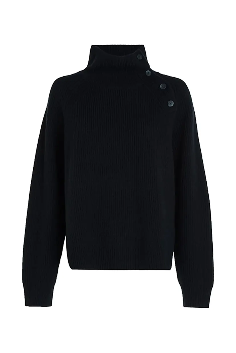 Гольф RECYCLED WOOL BUTTON MOCK NECK 5